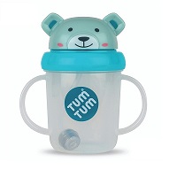 Tasse anti fuite pour enfant à Tête d'ours bleu