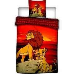 coucher de soleil avec simba et son père mufasa  héros du roi lion